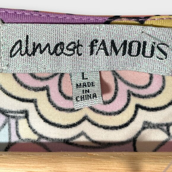 Almost Famous Cut Out Dress LARGE Pastel Purple Party 70's NEW - Picture 8 of 12